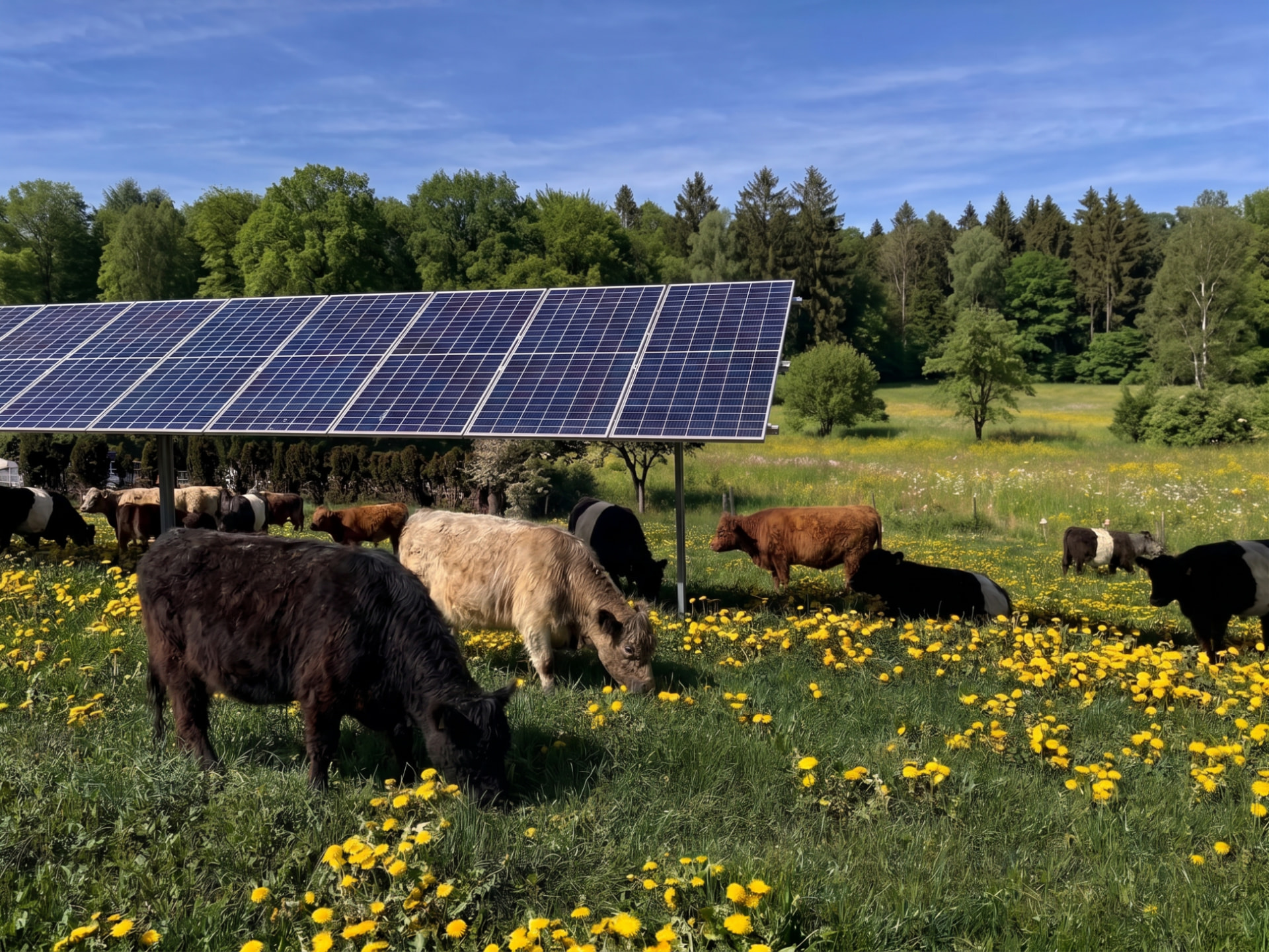 Agri-PV nachgeführt mit Speicher auf einem landwirtschaftlichen Betrieb